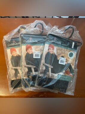 NWT 3 Pack of Cuddl Duds Black Cotton Modal Leggings